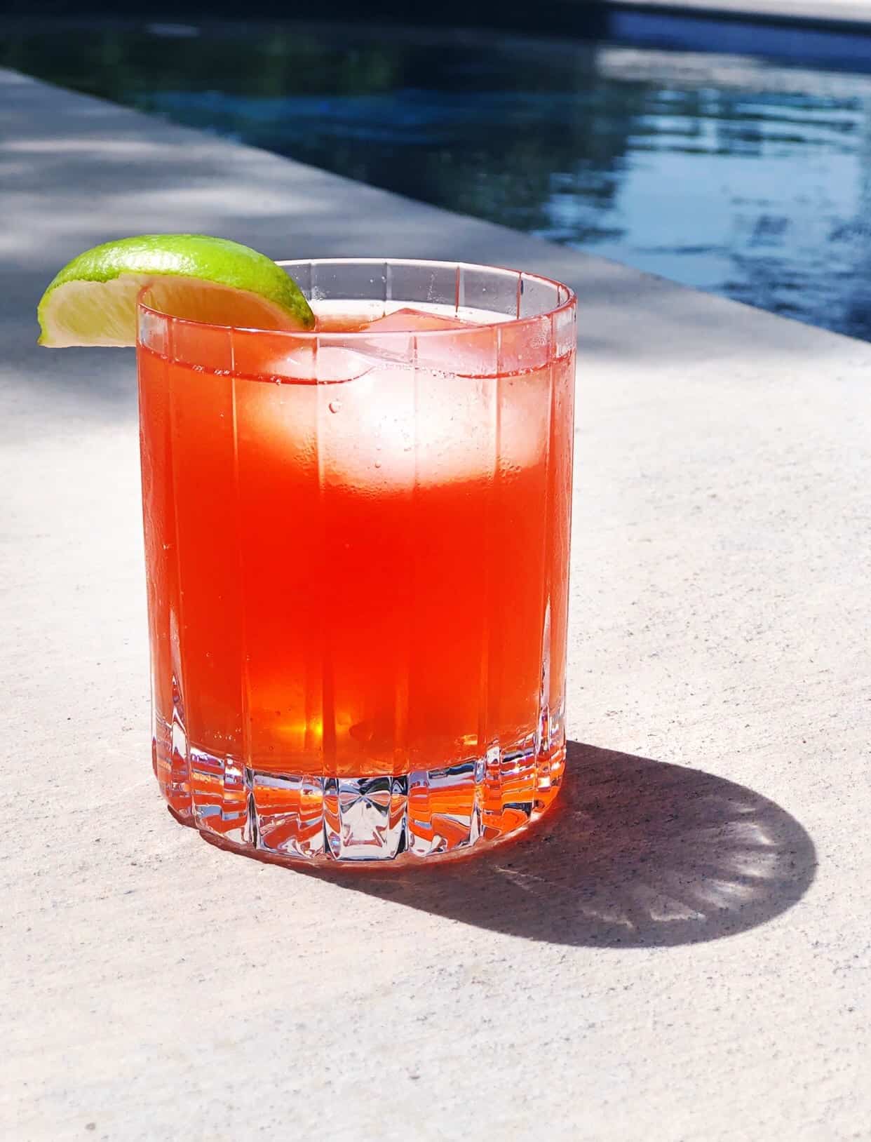 Aperol fizz close up