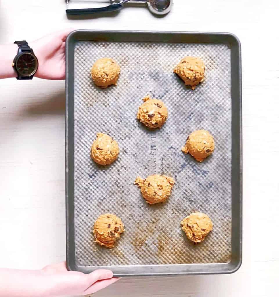  cookie dough on pan