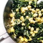 Italian pan fried gnocchi with parmesan cream