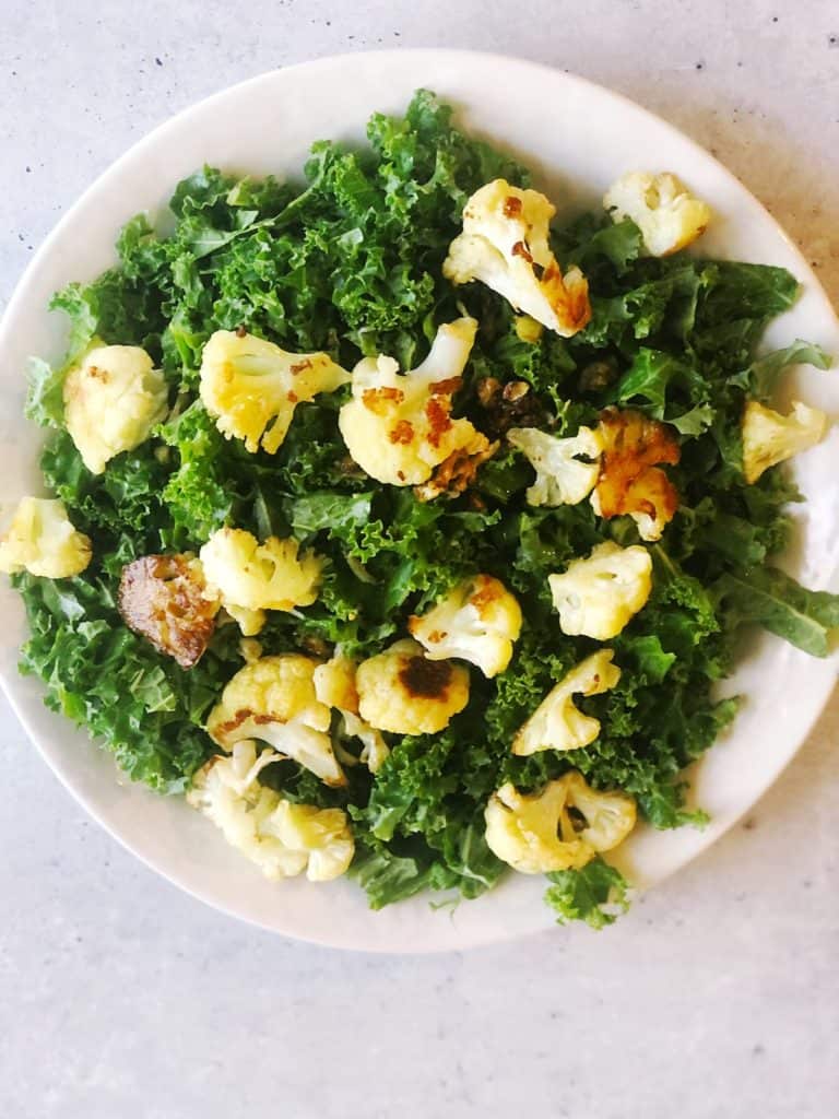kale salad top view