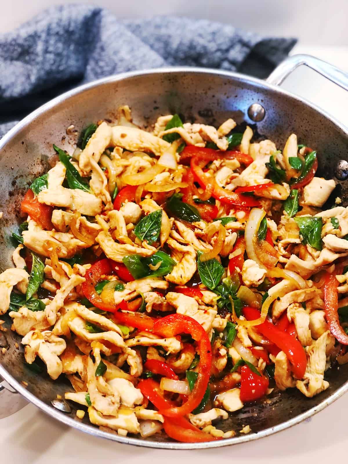 basil and chicken