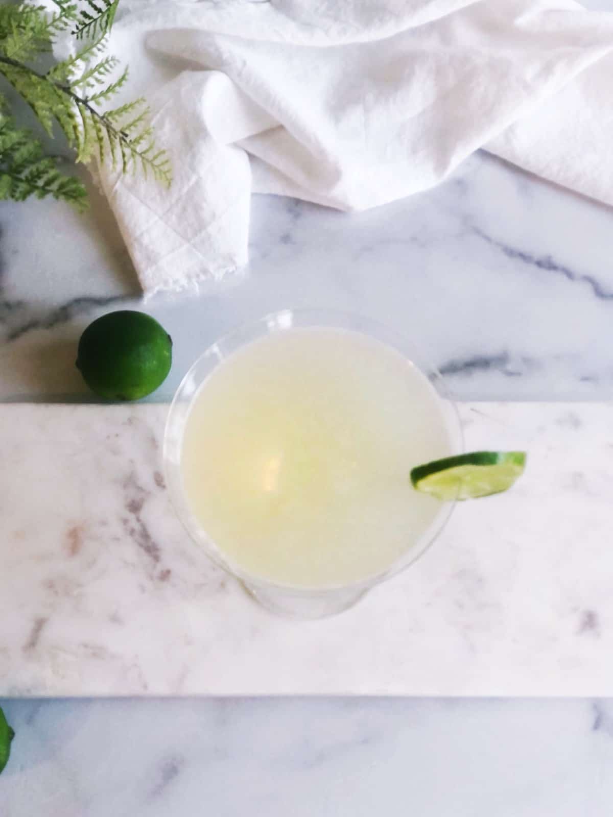 top view of gin gimlet